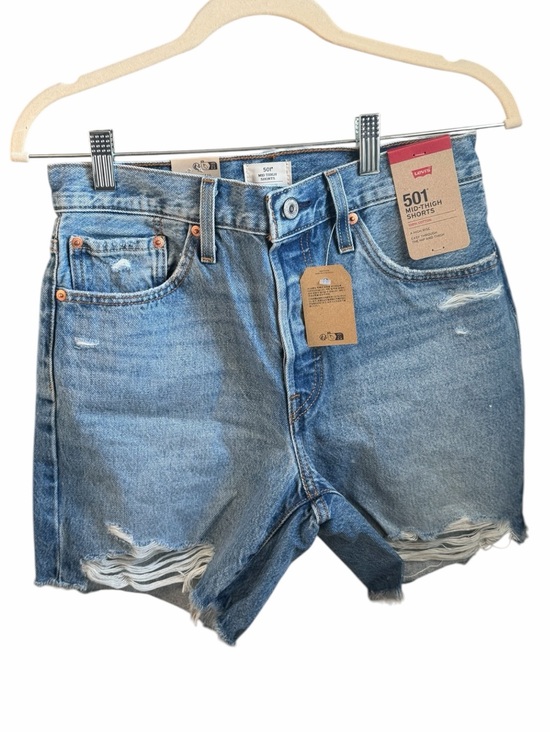 Levi's Pants - Levi's 501 Women's Jean Shorts - Light Blue Denim - Mid-Thigh, High Rise